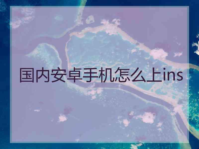 国内安卓手机怎么上ins