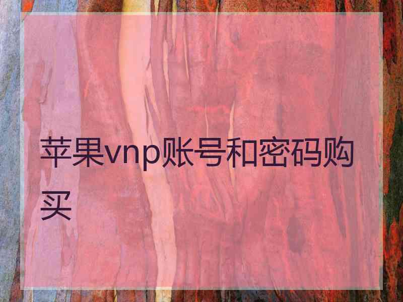 苹果vnp账号和密码购买