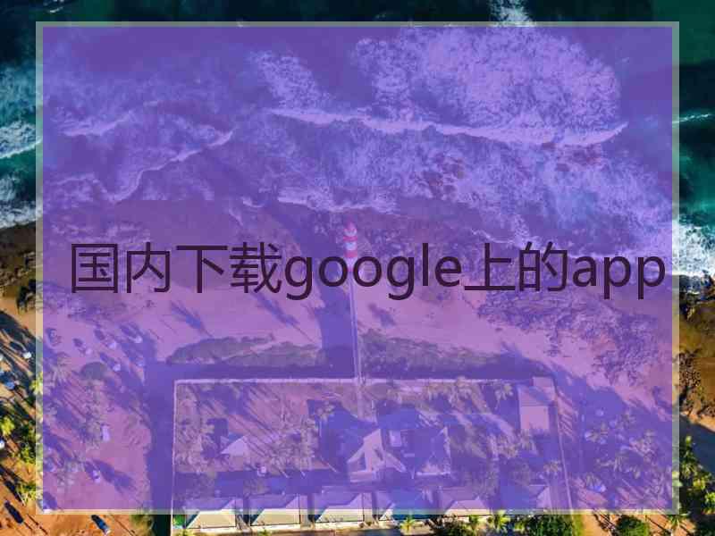 国内下载google上的app