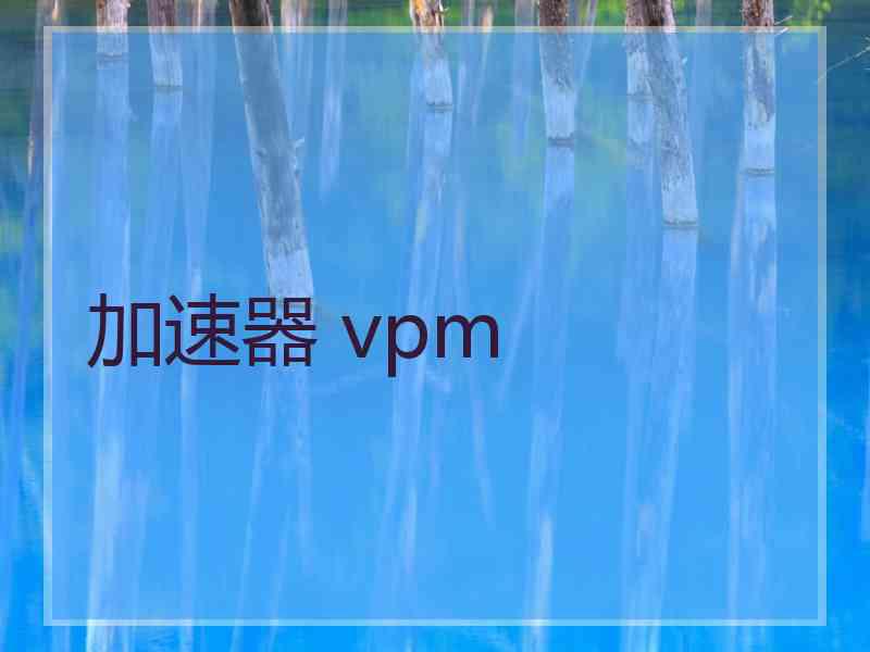 加速器 vpm