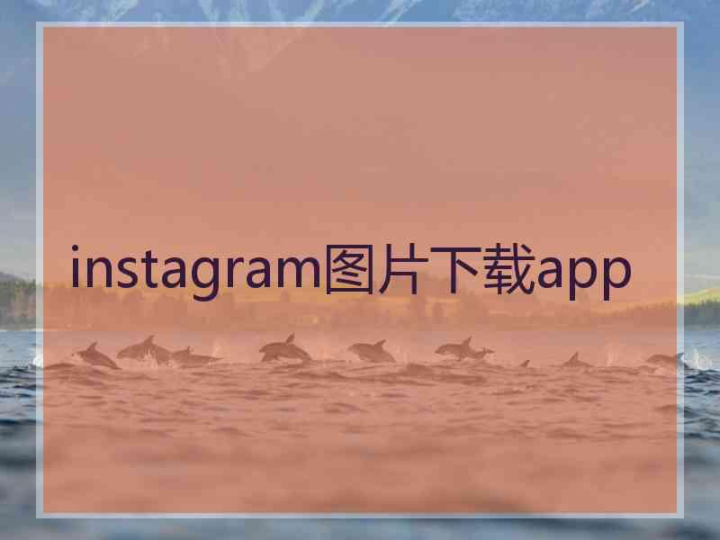 instagram图片下载app