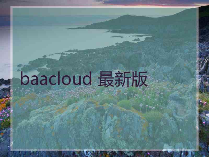 baacloud 最新版