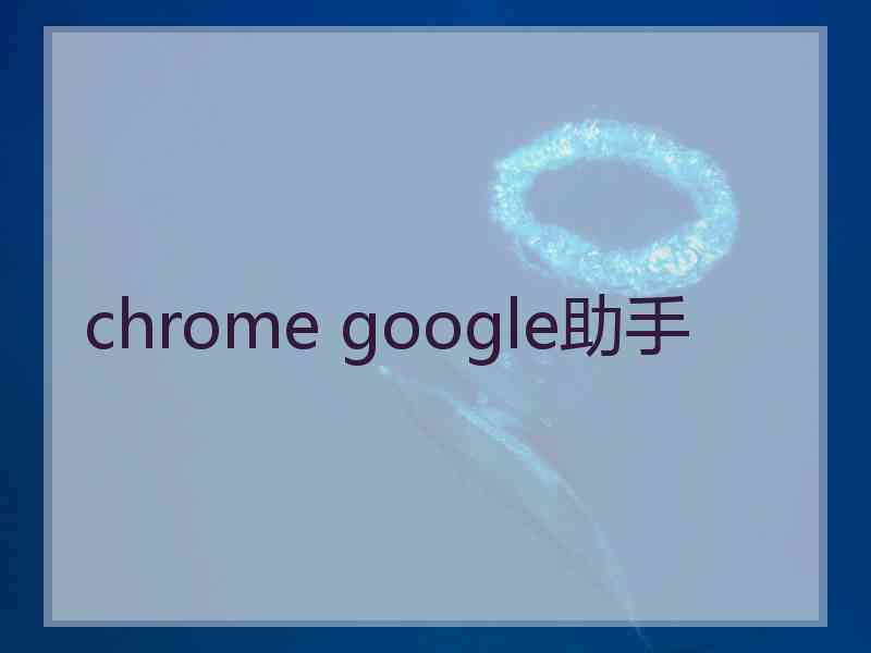 chrome google助手