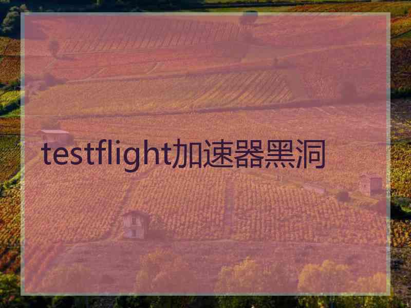 testflight加速器黑洞