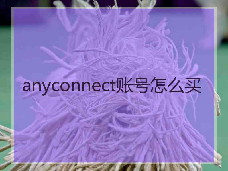 anyconnect账号怎么买