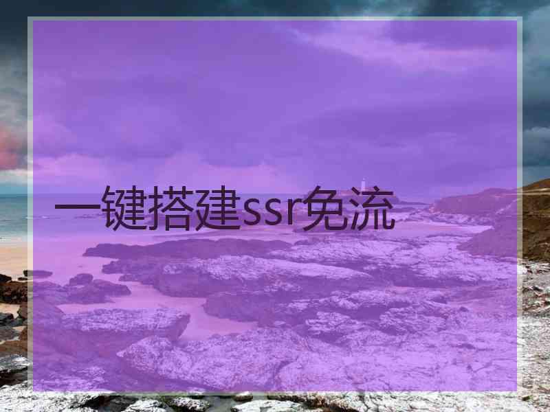 一键搭建ssr免流