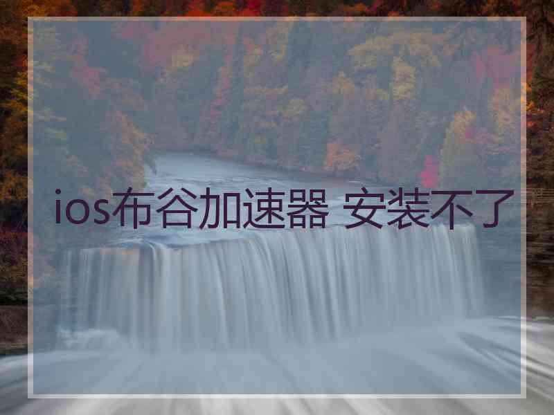 ios布谷加速器 安装不了