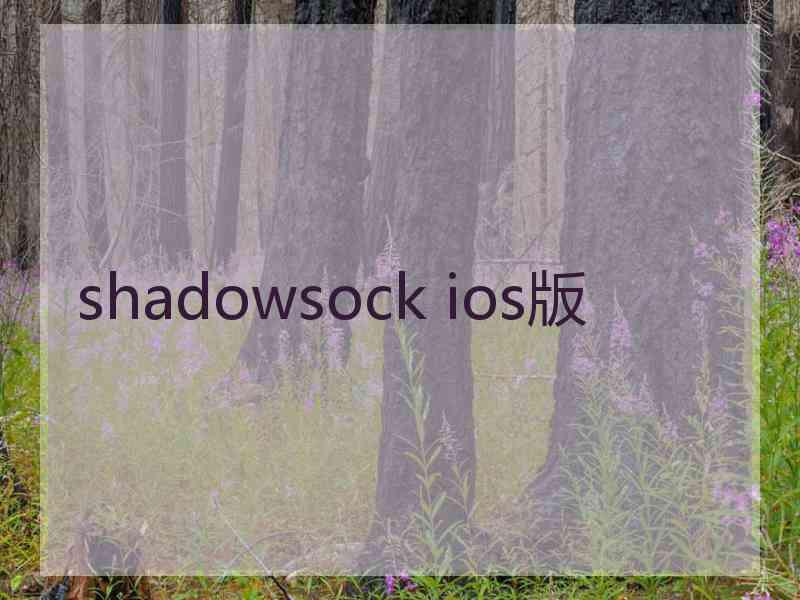 shadowsock ios版