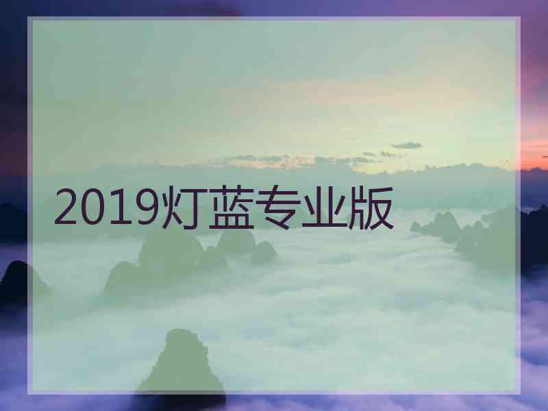 2019灯蓝专业版