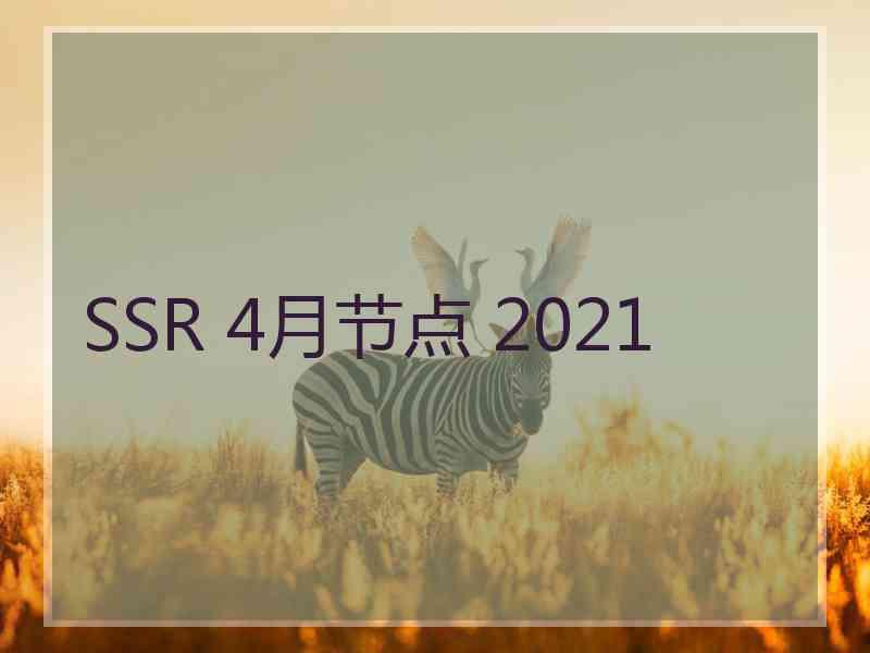 SSR 4月节点 2021