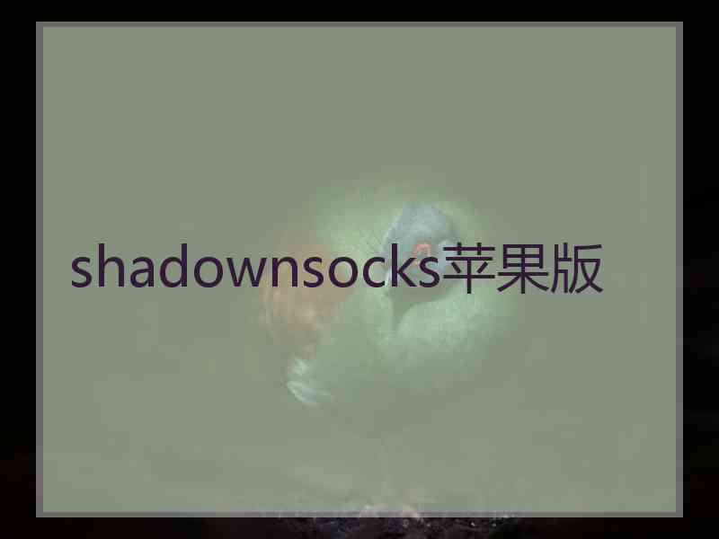 shadownsocks苹果版