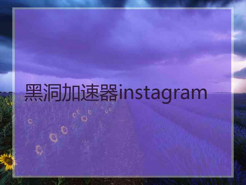 黑洞加速器instagram