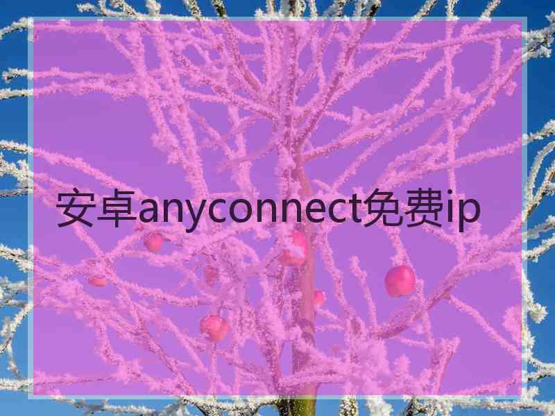 安卓anyconnect免费ip