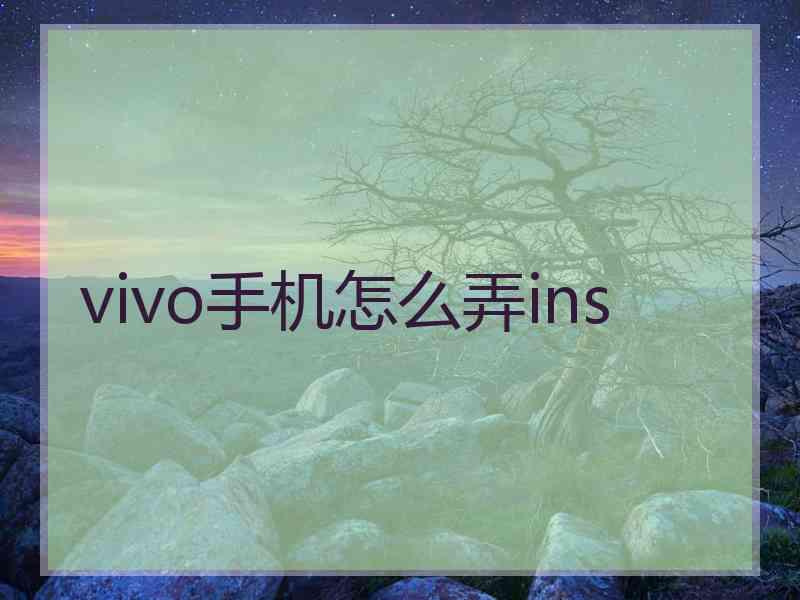 vivo手机怎么弄ins