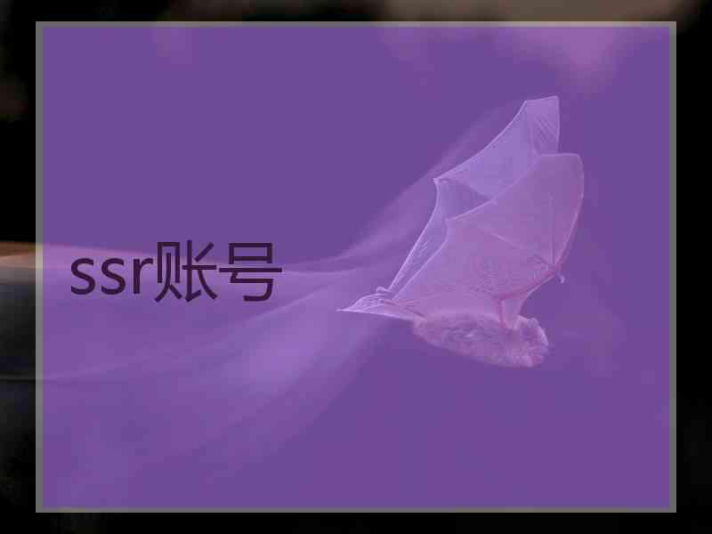 ssr账号