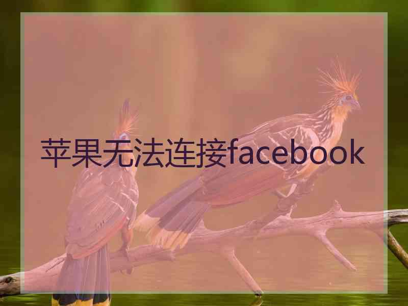 苹果无法连接facebook