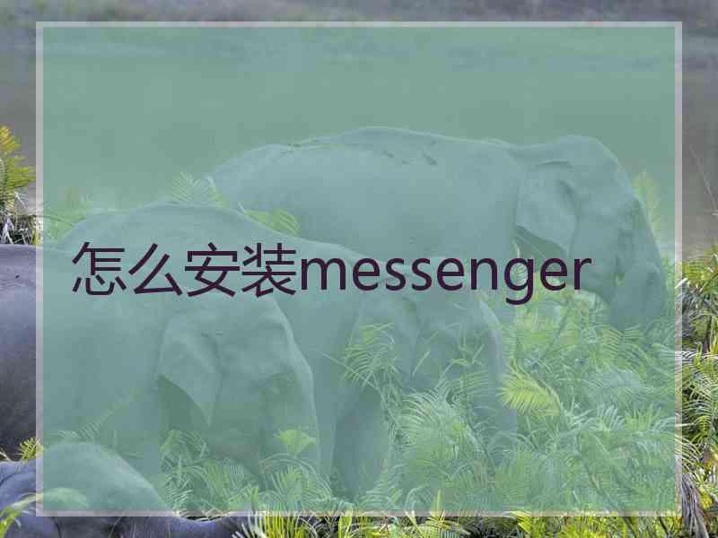 怎么安装messenger