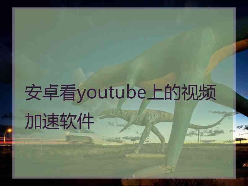 安卓看youtube上的视频加速软件