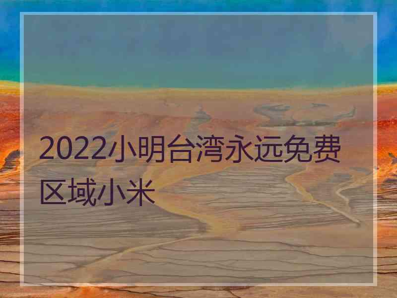 2022小明台湾永远免费区域小米