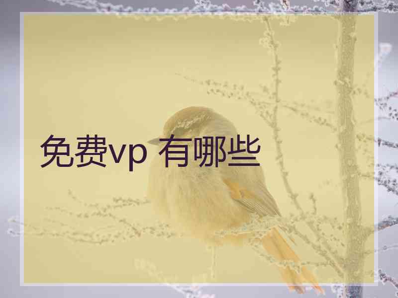 免费vp 有哪些