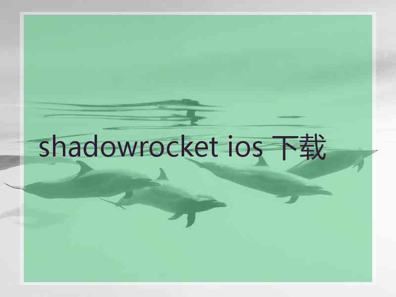 shadowrocket ios 下载