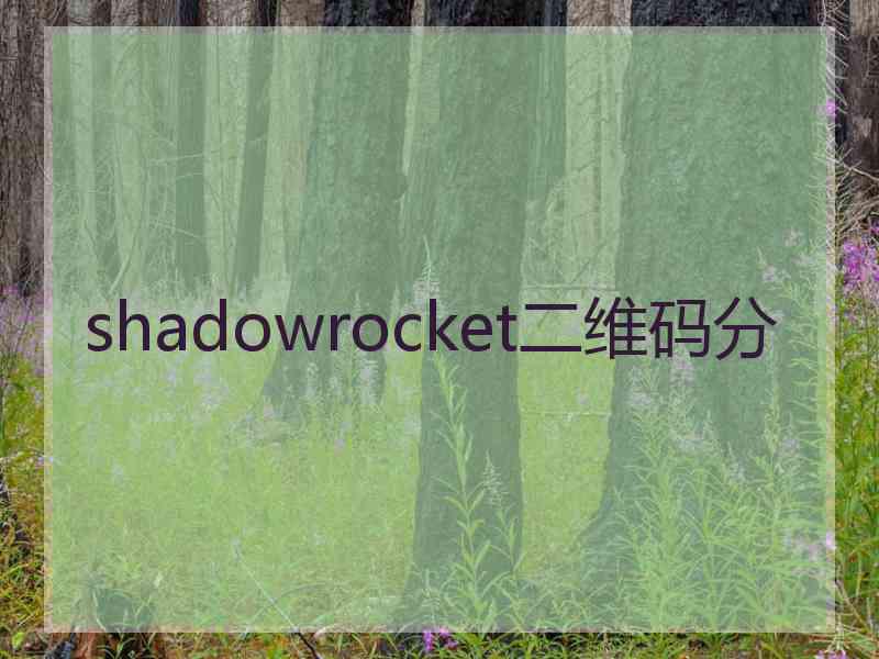 shadowrocket二维码分