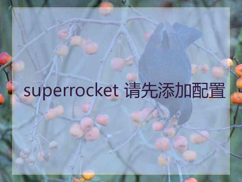 superrocket 请先添加配置