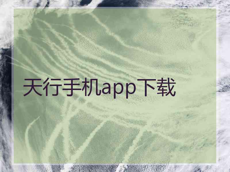 天行手机app下载