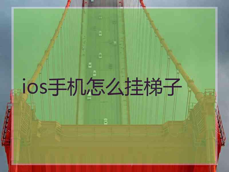 ios手机怎么挂梯子