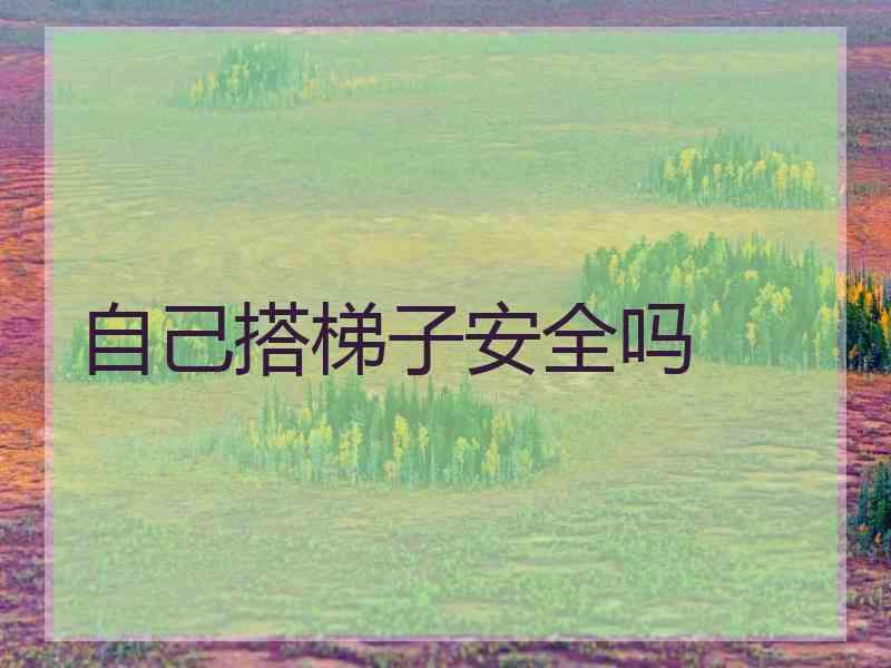 自己搭梯子安全吗