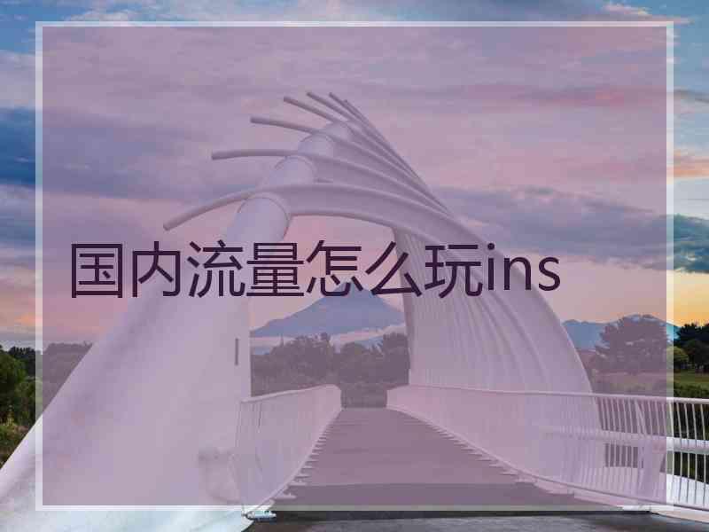 国内流量怎么玩ins