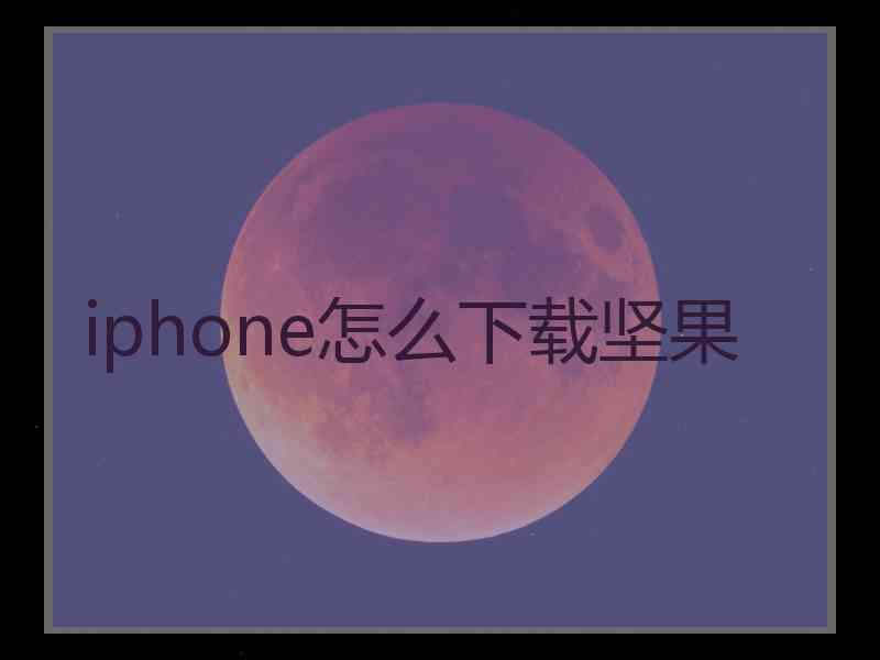 iphone怎么下载坚果