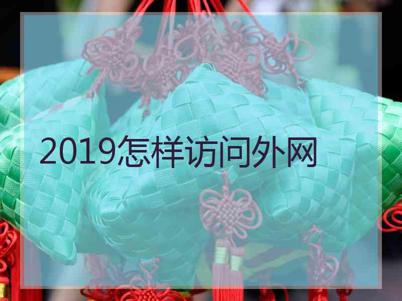 2019怎样访问外网