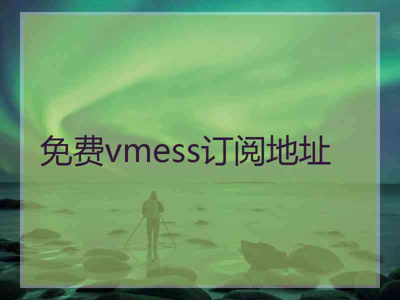 免费vmess订阅地址