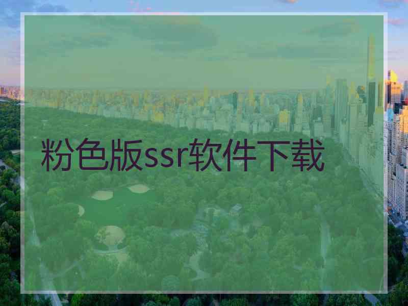 粉色版ssr软件下载