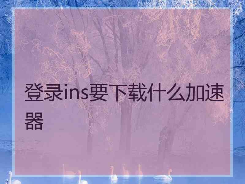 登录ins要下载什么加速器