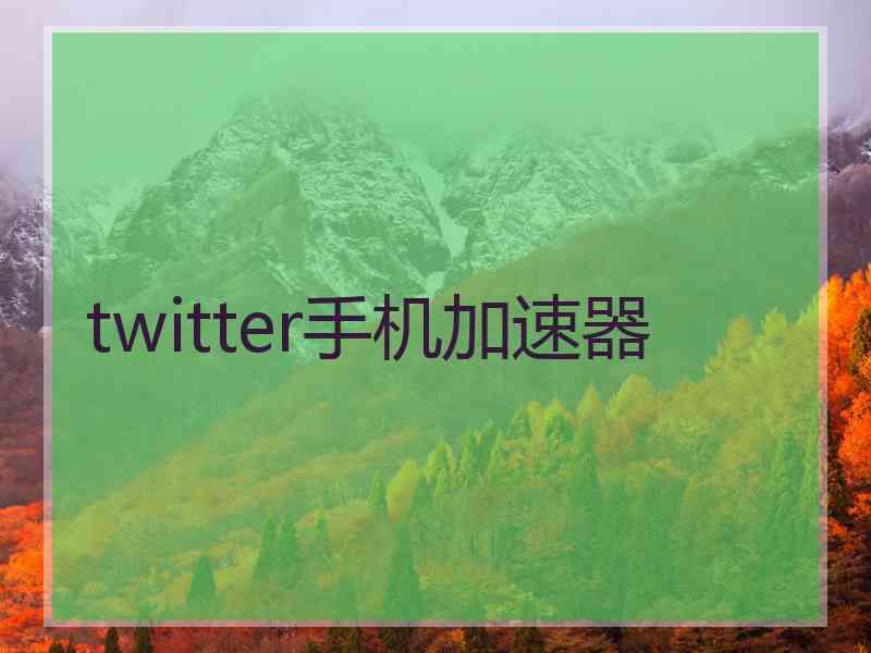 twitter手机加速器