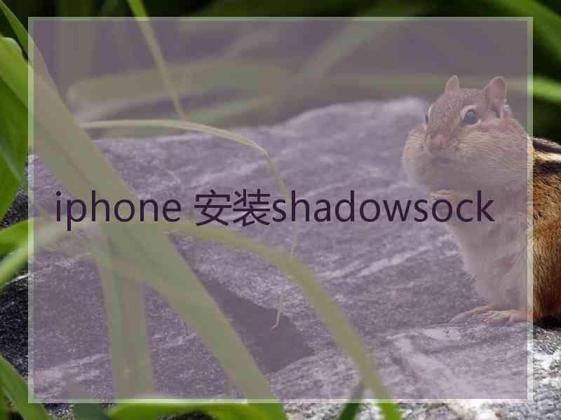 iphone 安装shadowsock